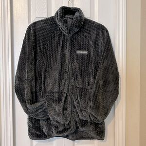 Columbia Full Zip Furry Soft Jacket Gray Size M
